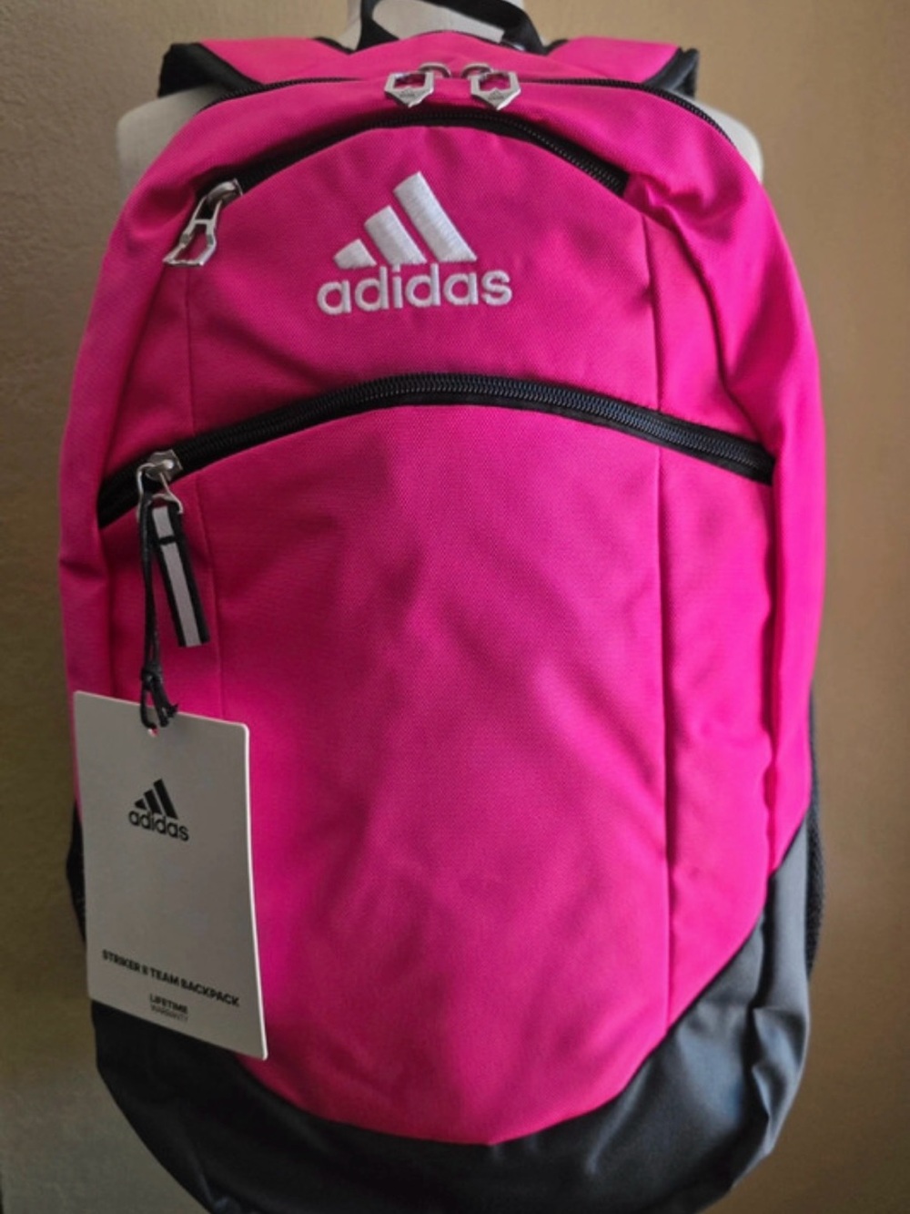 adidas Women's Hot Pink and Black Backpack